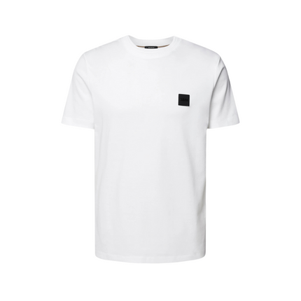 BOSS logo-patch cotton T-shirt white