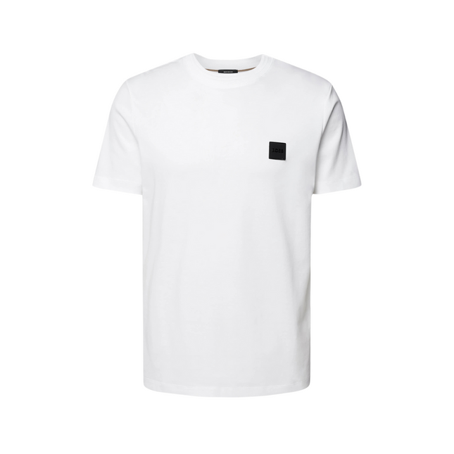 BOSS logo-patch cotton T-shirt white